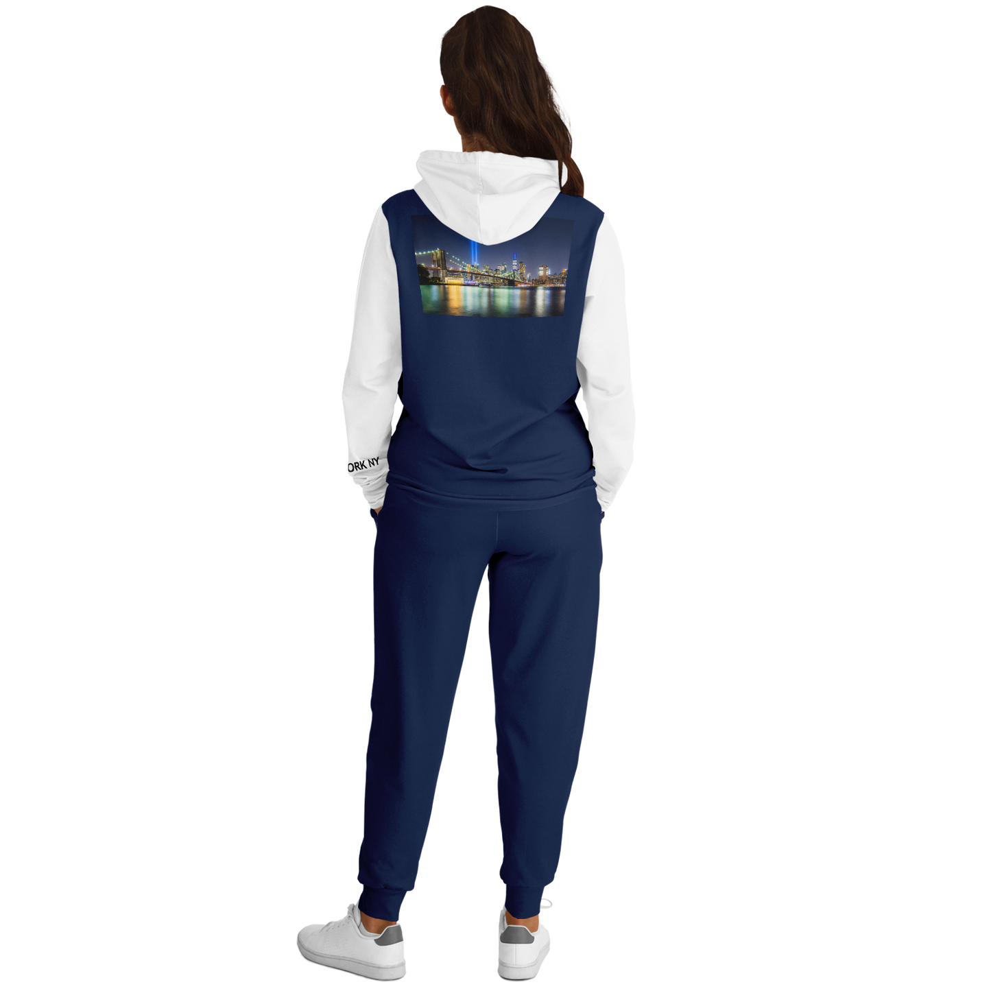 New York Navy Blue White Hoodie and Joggers LIGHTS