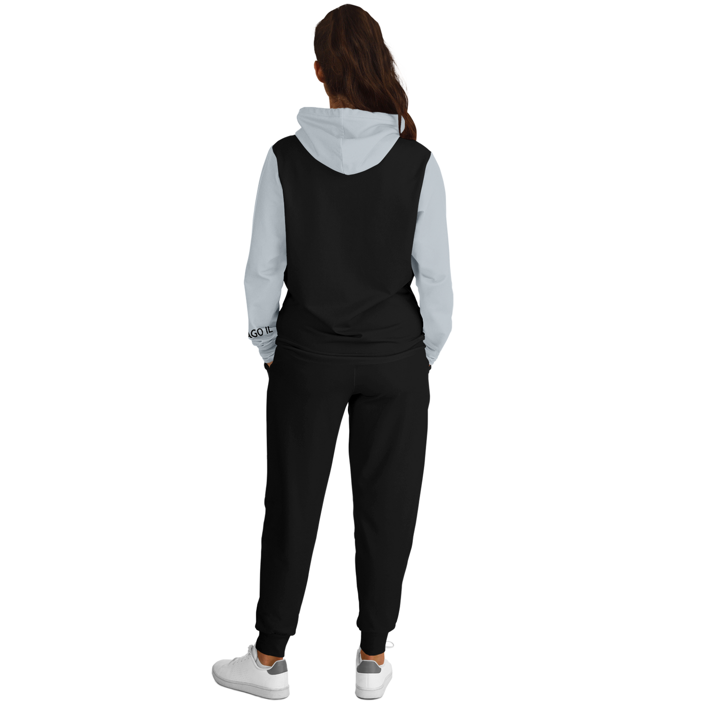 Chicago Black Silver Hoodie and Joggers