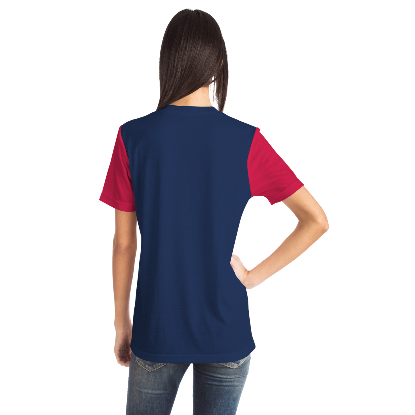 Atlanta Navy Blue Red Short Sleeve Shirt
