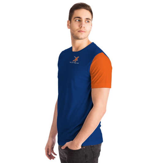 New York Blue Orange Short Sleeve Shirt