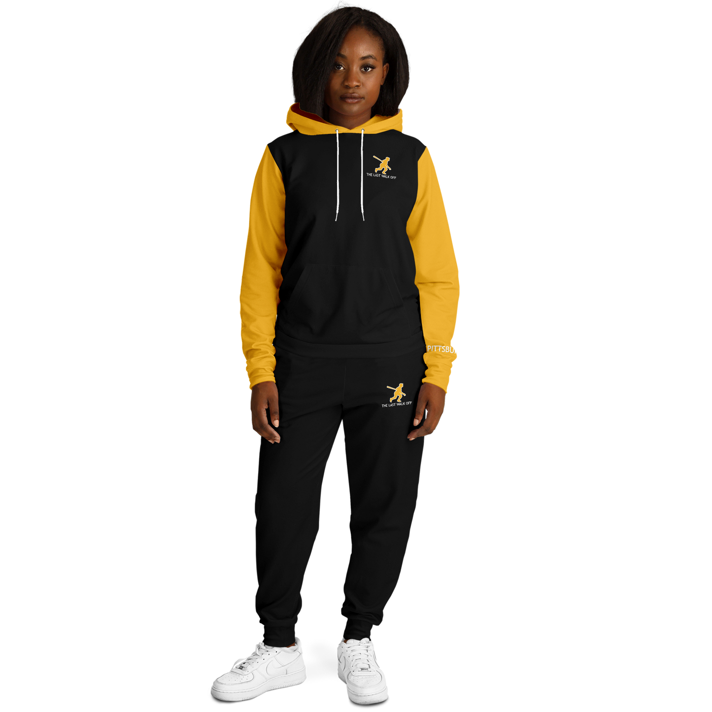 Pittsburgh Black Yellow Hoodie and Joggers