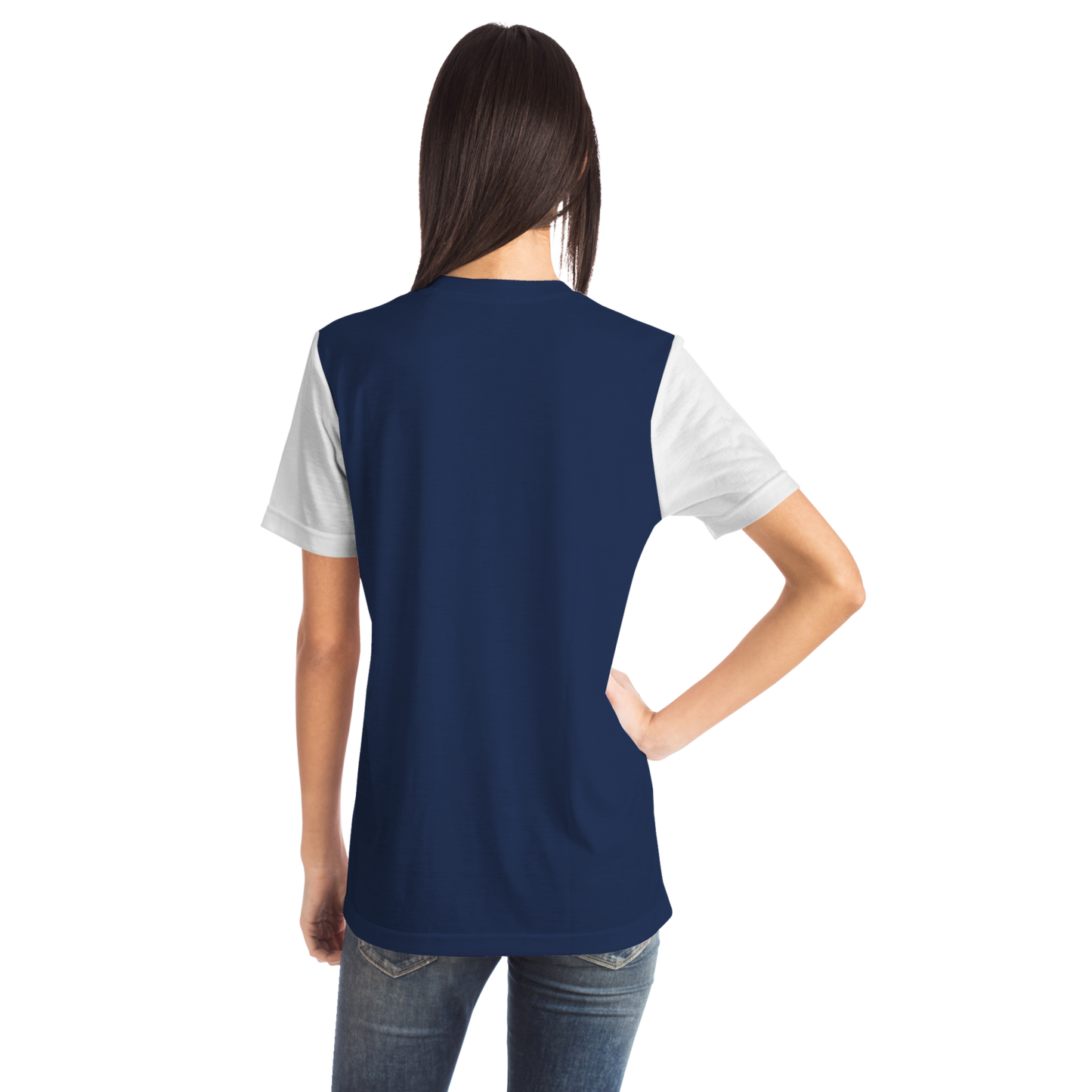 New York Navy Blue White Short Sleeve Shirt