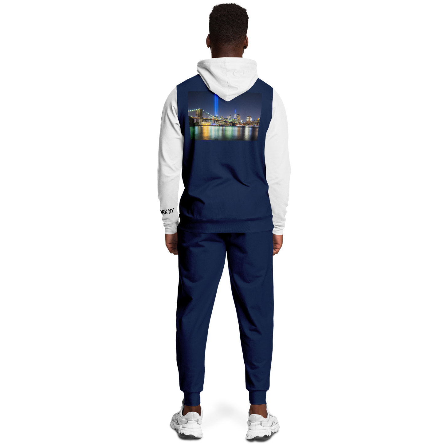 New York Navy Blue White Hoodie and Joggers LIGHTS