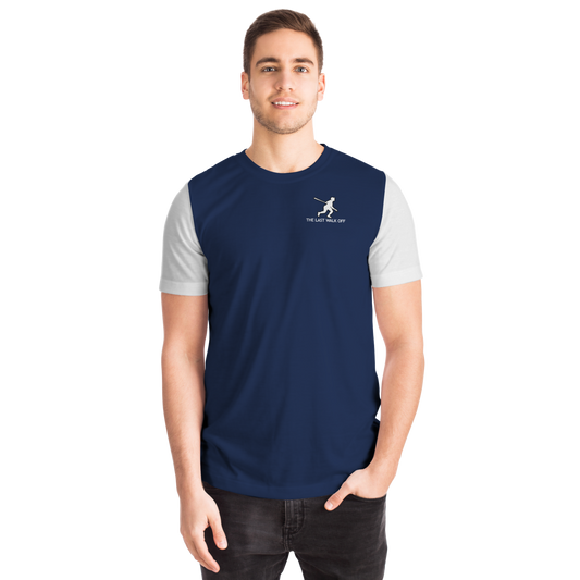 New York Navy Blue White Short Sleeve Shirt