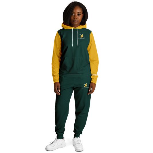 Oakland Green Yellow Hoodie and Joggers