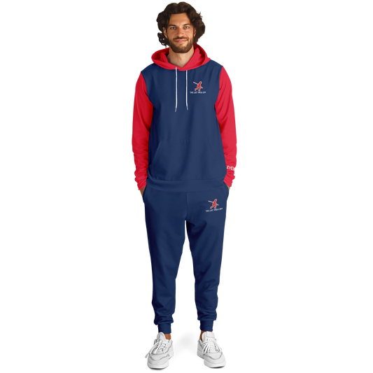 Cleveland Navy Blue Red Hoodie and Joggers