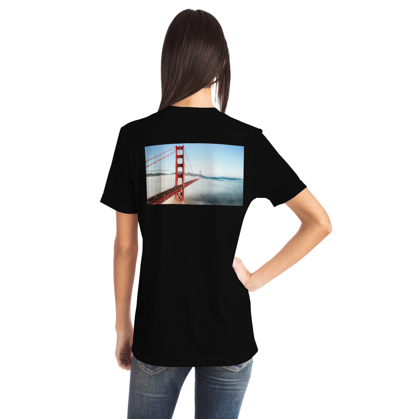 San Francisco Black Short Sleeve Shirt Bridge