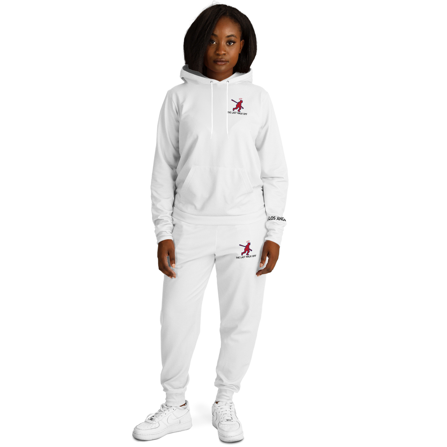 Los Angeles White Hoodie and Joggers TWO