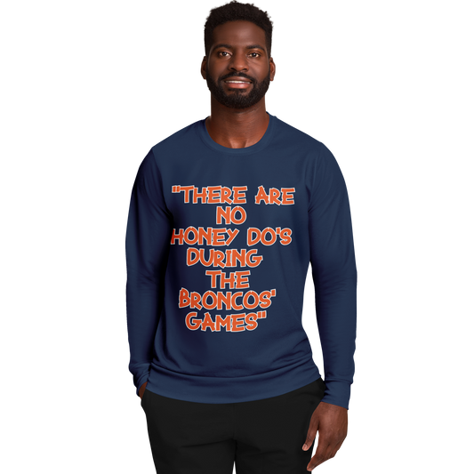 Honey Do's Navy Blue Orange Long Sleeve Shirt