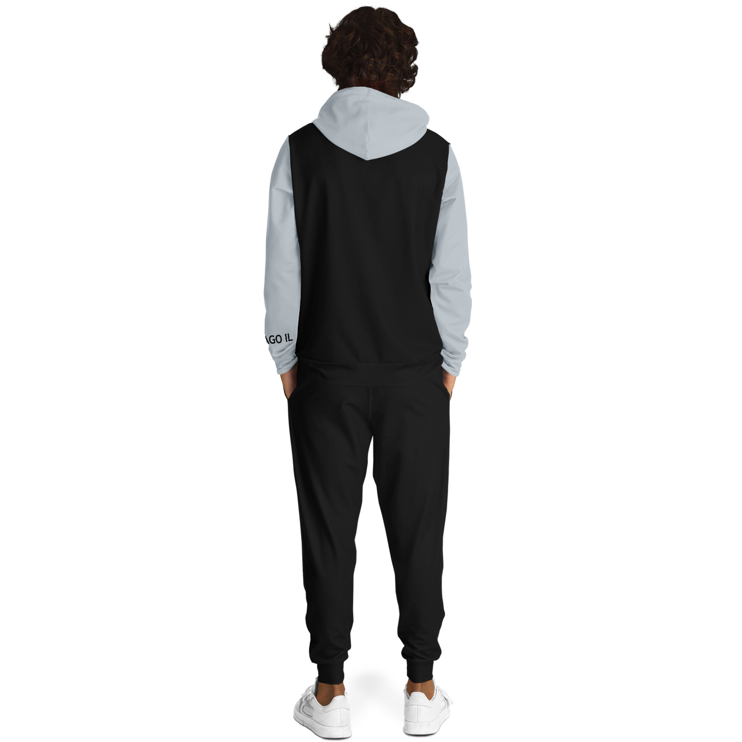 Chicago Black Silver Hoodie and Joggers