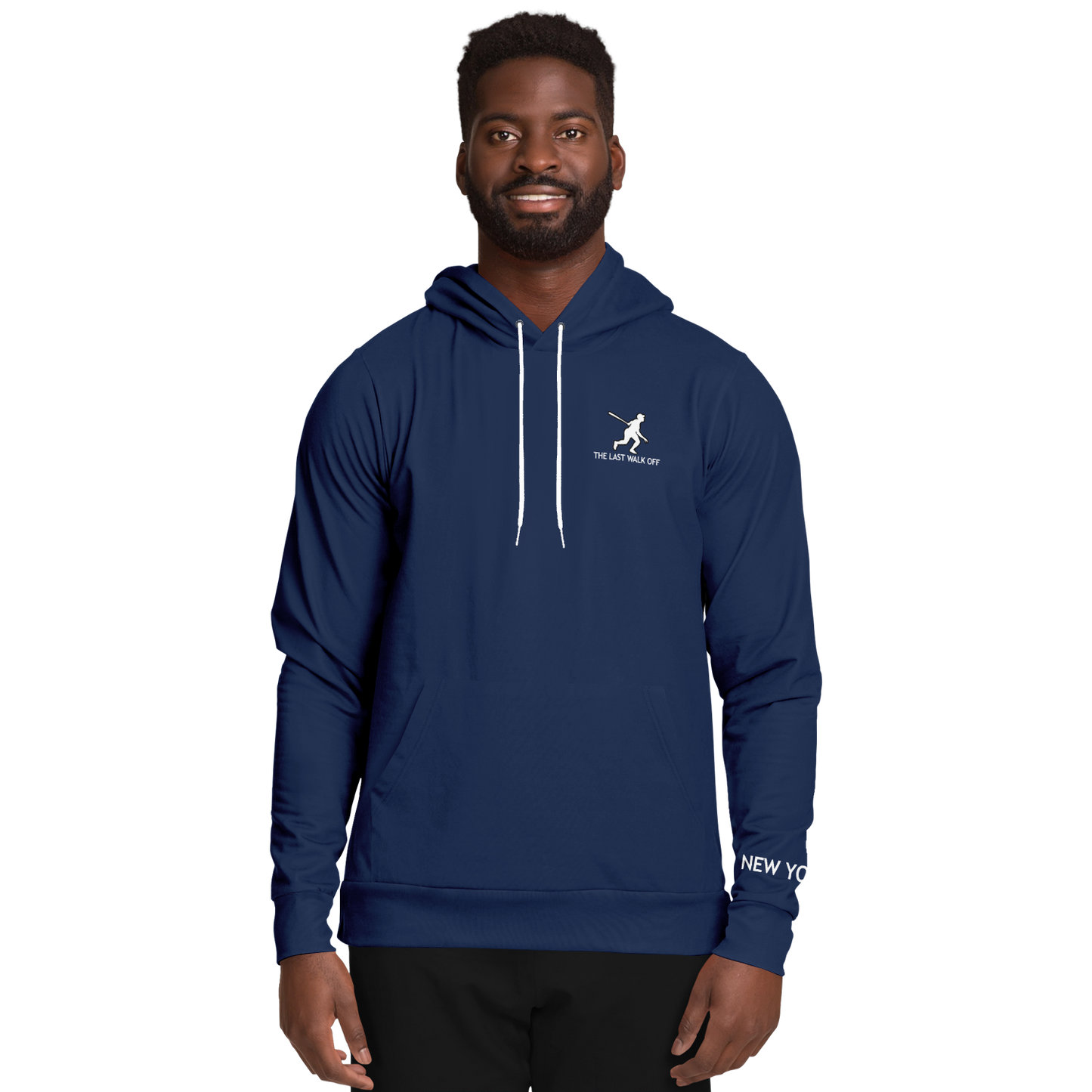 New York Navy Blue Hoodie Lights