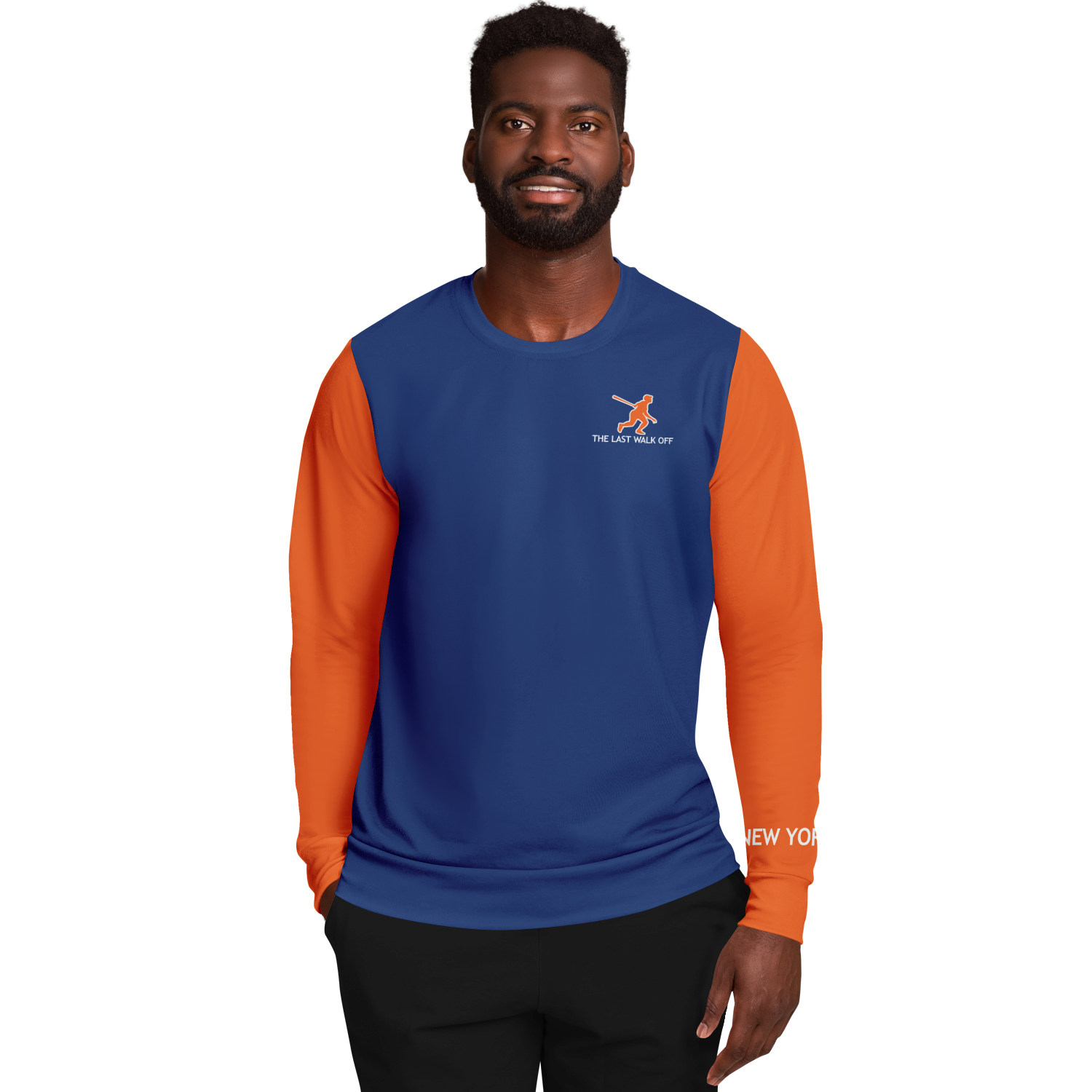 New York Blue Orange Long Sleeve Shirt