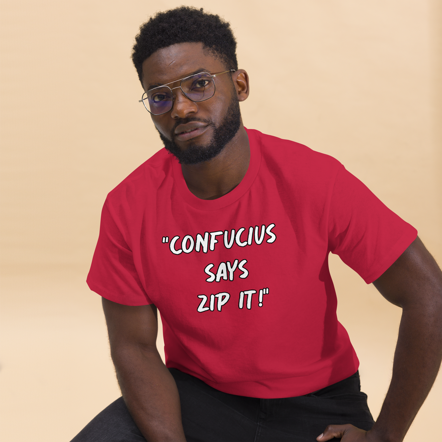 Confucius Zip It T-shirt