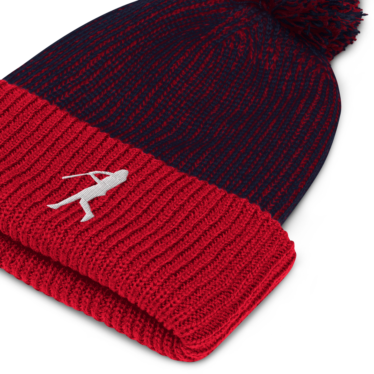 Two Color "The .394 Swing" Pom Pom Beanie Hat