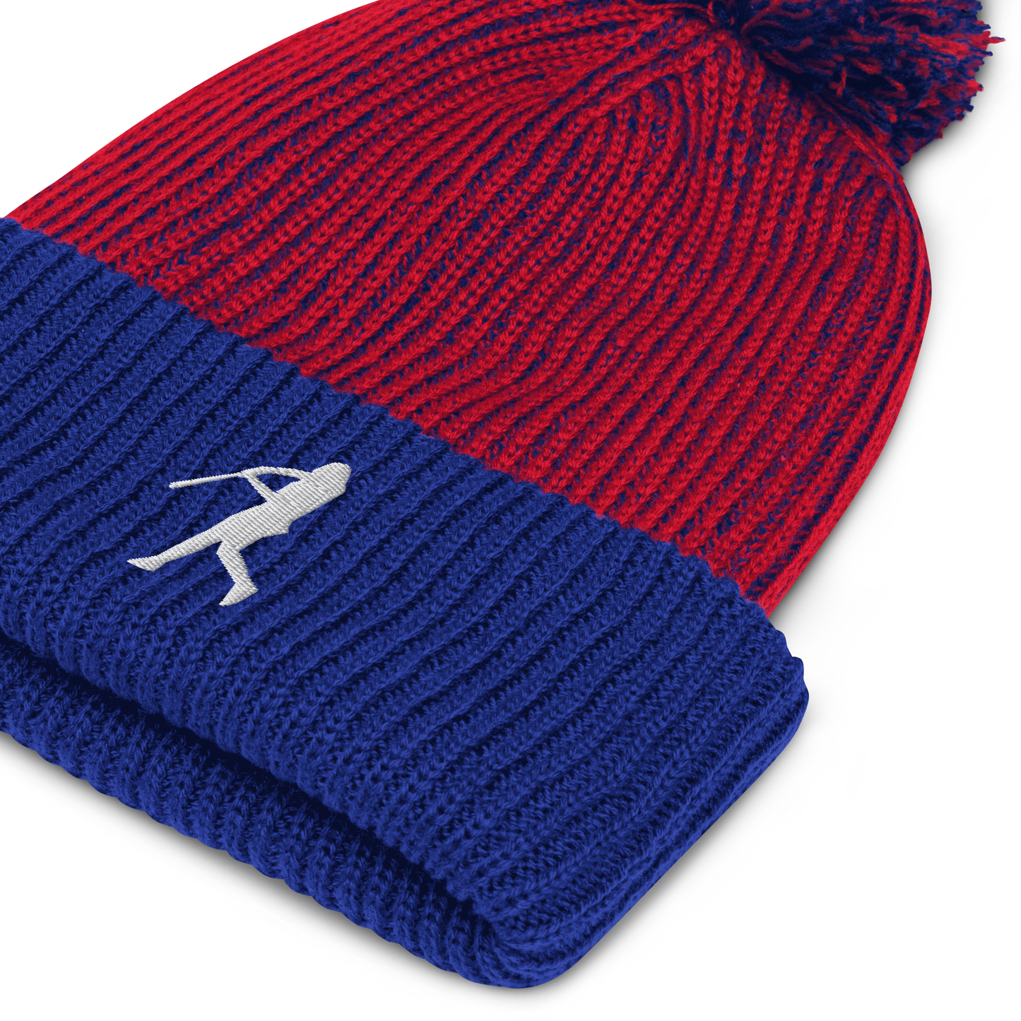 Two Color "The .394 Swing" Pom Pom Beanie Hat